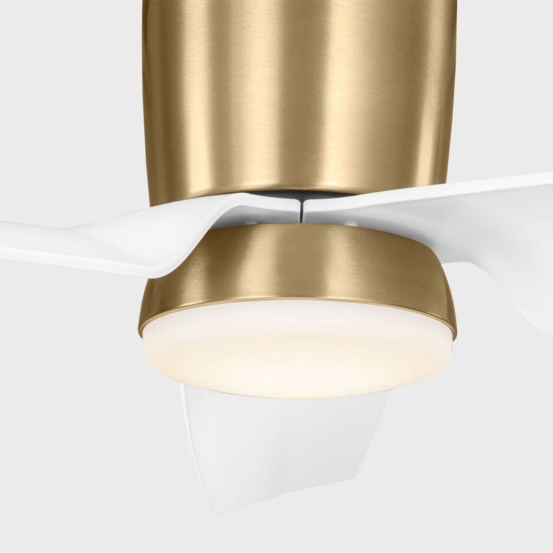 Visual Comfort Fan Colgin 56 Hugger LED Indoor Ceiling Fan with Matte White ABS blades and Handheld Remote