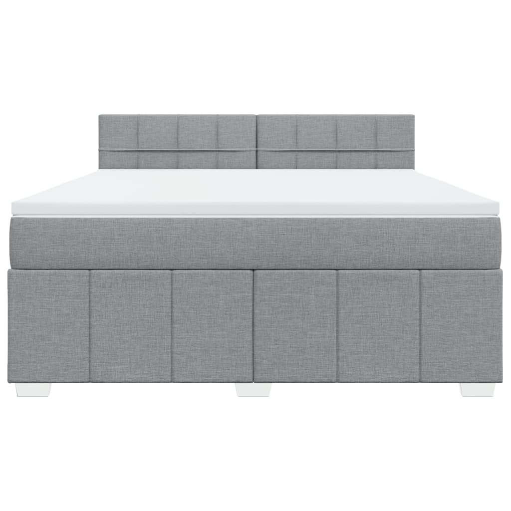 Vidaxl Boxspringbett Mit Matratze Dunkelgrau 180X200 Cm Stoff