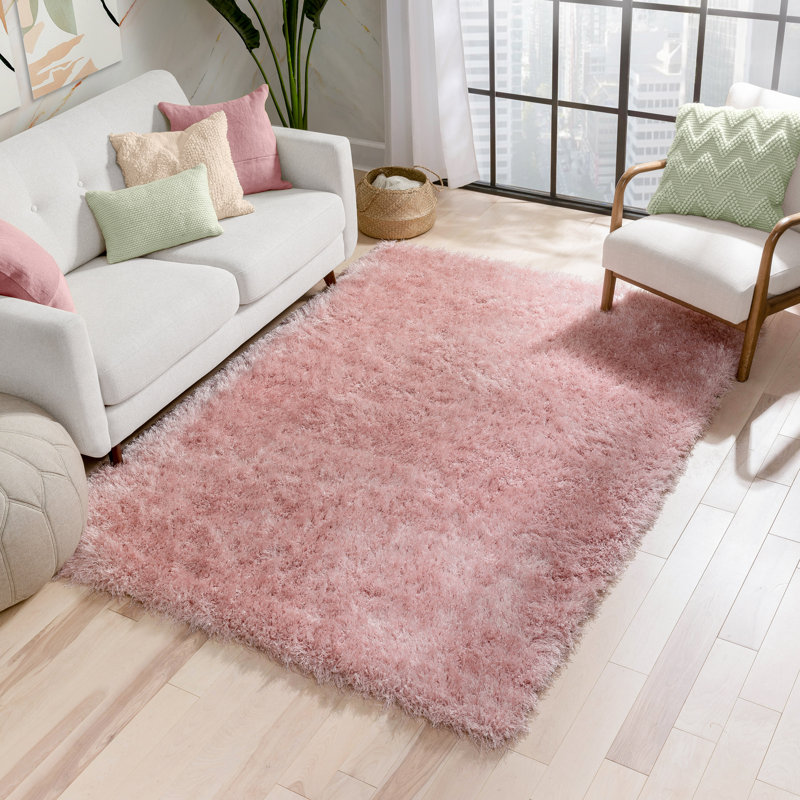 Kuki Solid Colour Shag Area Rug, Rectangle 120 x 160cm