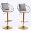 2 chaises de bar en velours gris, rotation à 360 °, hauteur de siège réglable, confortable pour les chaises de salle à manger et d'espace de 2 personnes, salle à manger délicate-565915353