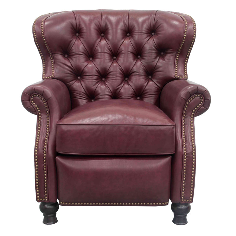 Alham Recliner, Shoreham Wine Genuine Leather