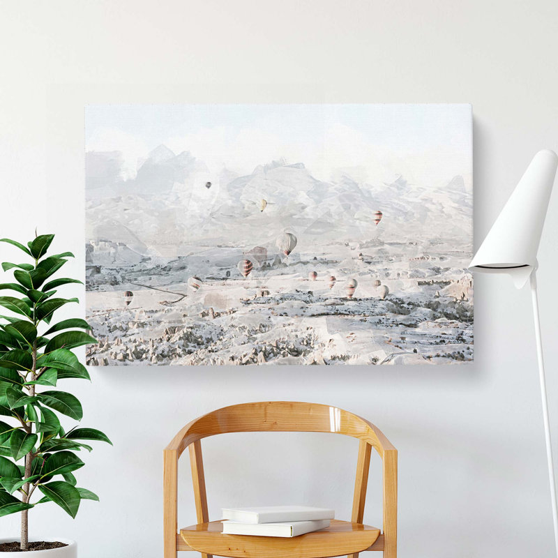 Hot Air Balloons Over Turkey In Abstract - Wrapped Canvas Print, 35cm H x 50cm W x 3cm D
