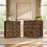 8 Drawer & 9 Drawer Wide Fabric Dresser Set, Bedroom Dresser Chest of Drawers for Home Storage