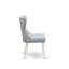 Ensemble de table de salle à manger 5 pièces comprenant une table rectangulaire en bois avec feuille papillon et 4 chaises rembourrées en tissu bleu lin, blanc lin-86777306