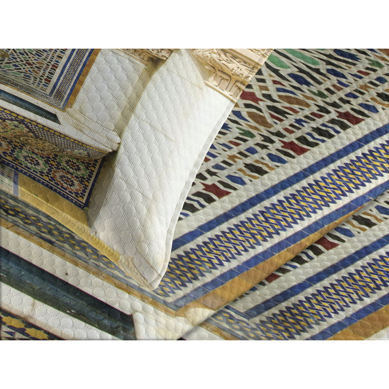 White Quilted King Bedspread Set with Pillow Shams