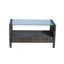 Table basse pour l'extérieur avec mobilier en verre trempé transparent