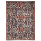 High-Quality Hand-Knotted Brown And Rust Area Rug