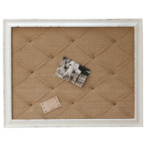 SOFE Oval Framed Linen Bulletin Board, Unique Fabric Pin - View #10