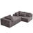 Upholstered Sectional Sofa With Pillows-1378163061