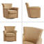 Fauteuil d'appoint pivotant en similicuir-597365130