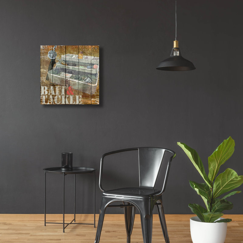  «Open Season Tackle» par Art Licensing Studio, art mural en verre acrylique, H 24 po x l 24 po x P 0,2 po