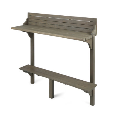 Outdoor Acacia Wood Balcony Bar Table