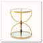 Table d'appoint moderne en verre 19,69 po avec 2 niveaux-140592987