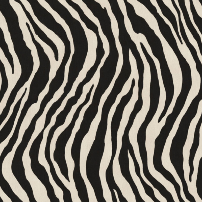Papier peint auto-adhésif zèbre à rayures noir et blanc monochrome jungle abstrait, L 24 po x L 118 po