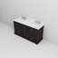 60 po W Meuble-lavabo pour salle de bain - comptoir en marbre et robinet à fermeture en douceur, deux armoires intérieures et une surface de rangement à six tiroirs,