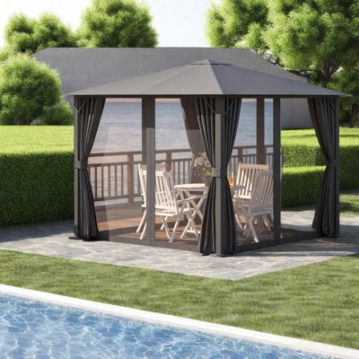 Auvents spacieux et abris de jardin (doit inclure le cadre), patio moderne en acier