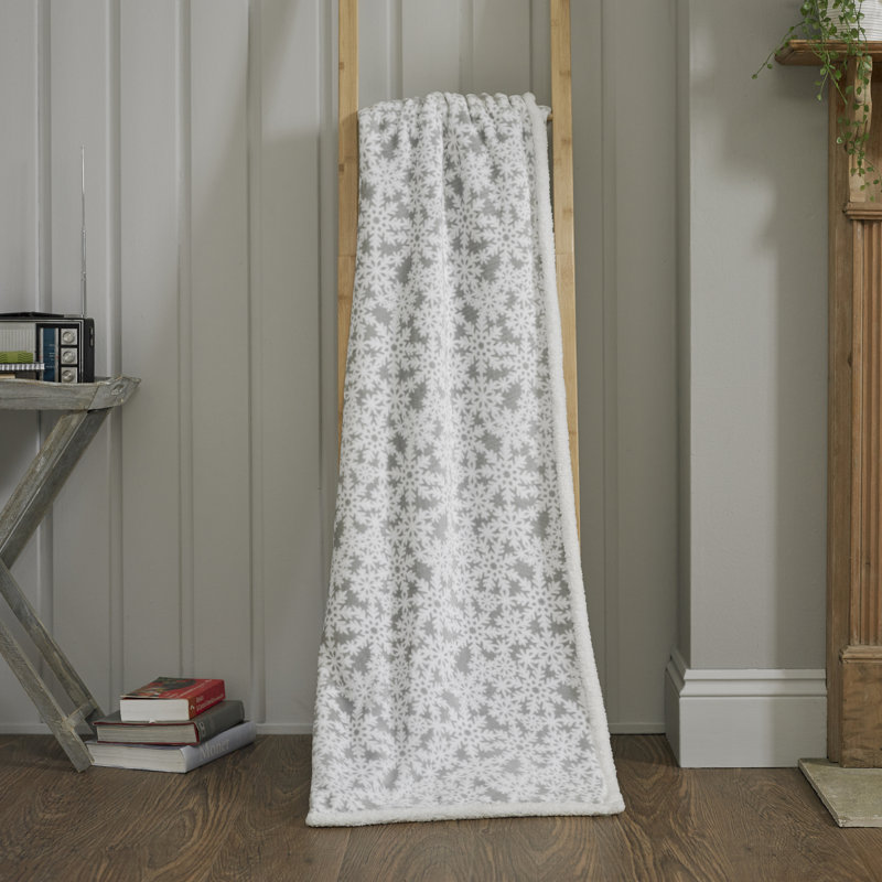 Plain Weave / Muslin Throw Blanket, Silver