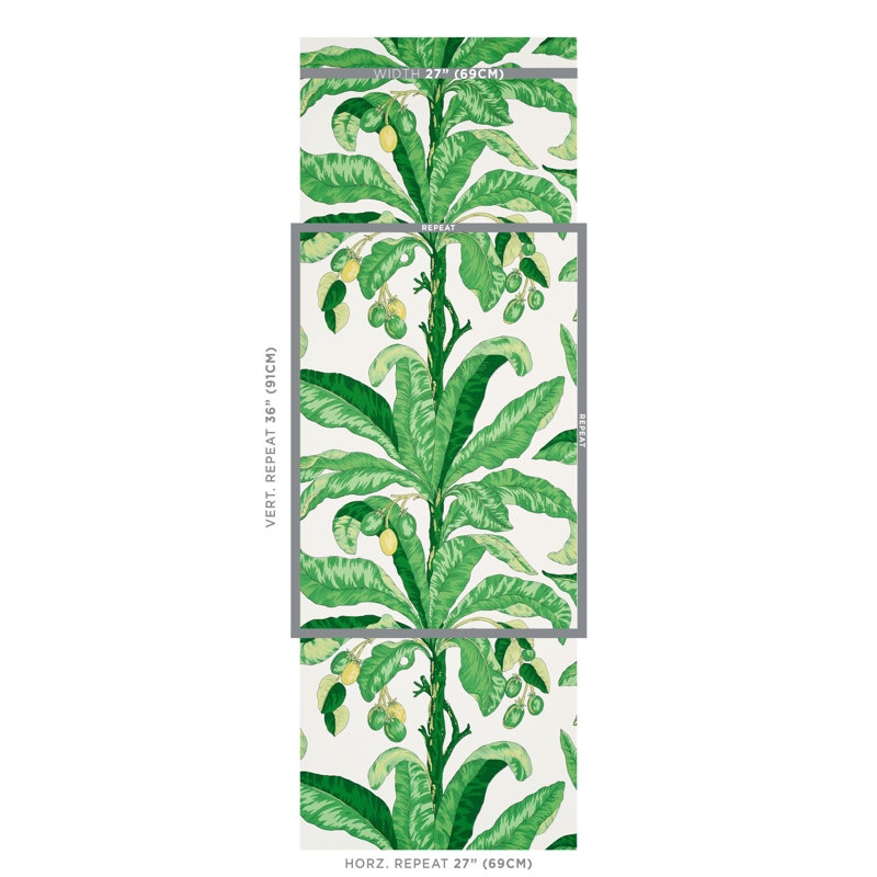 Blair House Palm Wallpaper, Green
