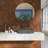 23.6'' Concrete Vessel Oval Modern Dark Green Bathroom Sink
