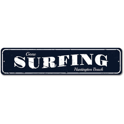 Panneau en aluminium Gone Surfing Beach