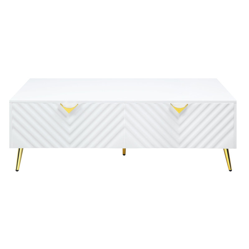 Gaines White High Gloss Finish Coffee Table