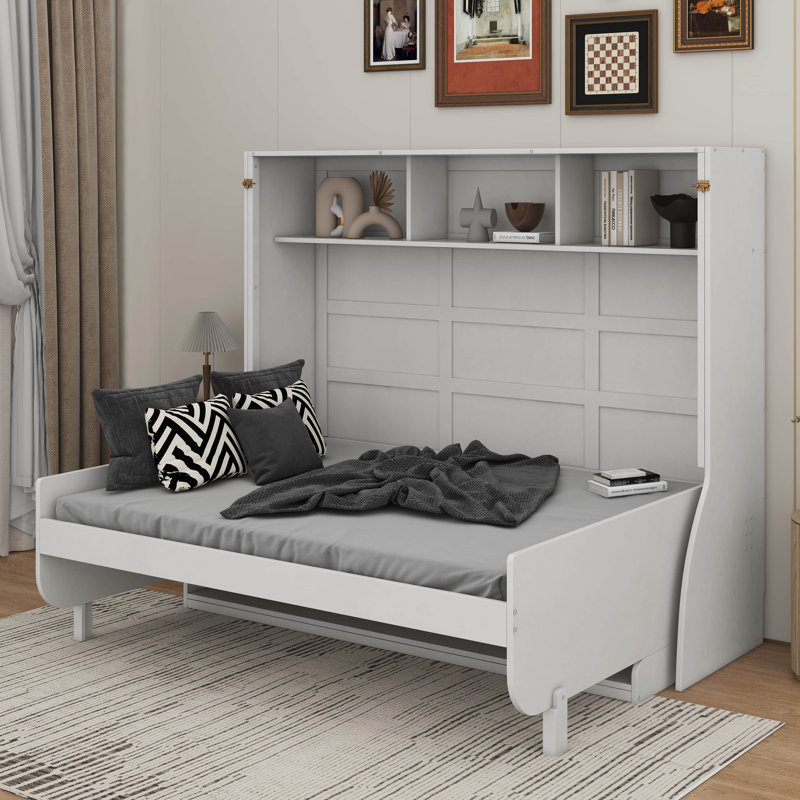 Full Size Murphy Bed With Desk