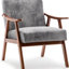 Méridienne Mid-Century moderne, base en bois massif. . Idéal pour diverses pièces. Assemblage facile. Support de dos confortable. Espaces polyvalents pour la maison. Disponible rapidement
