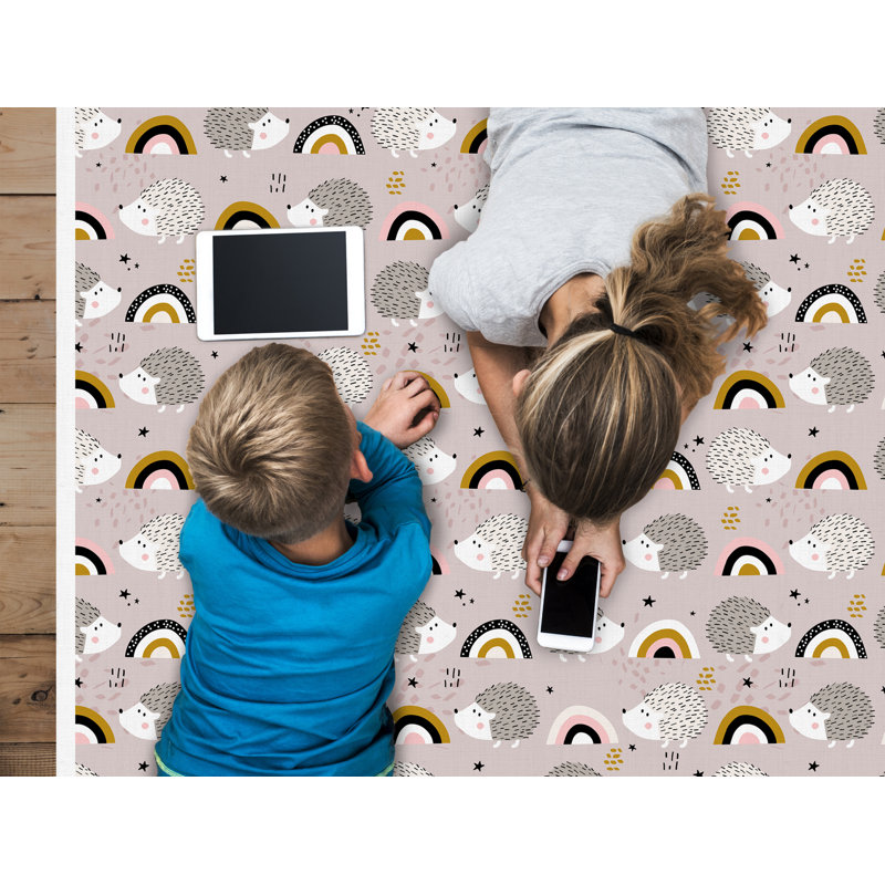 Alexanna Vinyl Machine Printed Area Rug, Rectangle 100 x 150cm