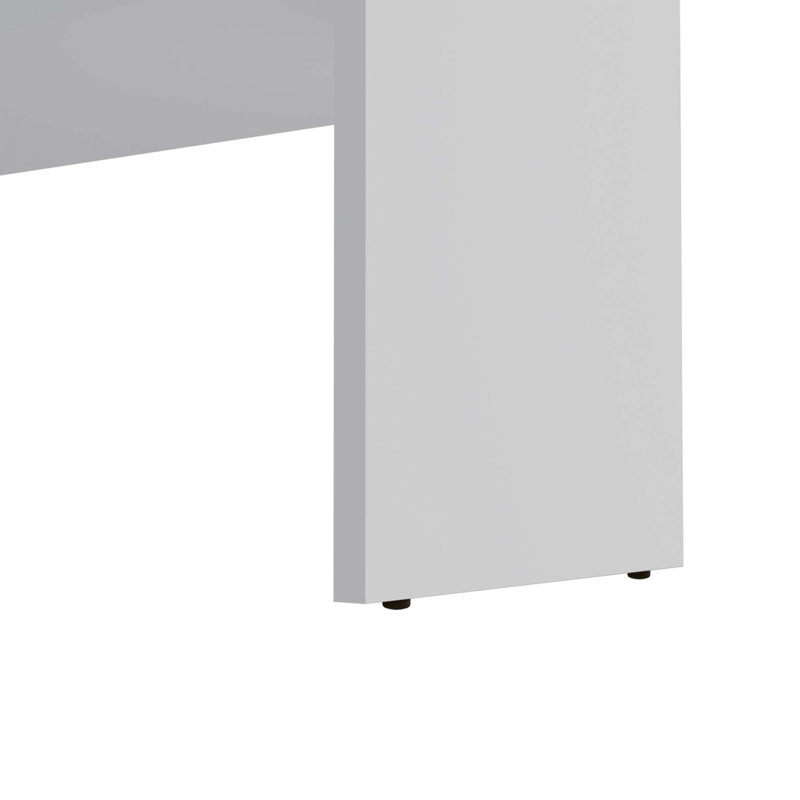 Console avec rangement ouvert, Blanc