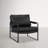 Mirsade 27.09'' W Leather Upholstered Accent Armchair with Removable Backrest-866108910