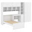 Lit plateforme en bois avec bureau, armoire, armoires, tiroirs et tablettes-1793954839