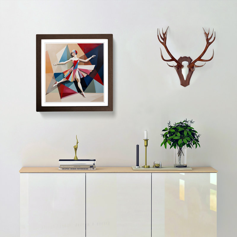 Single Picture Frame Print on Wood, Walnut