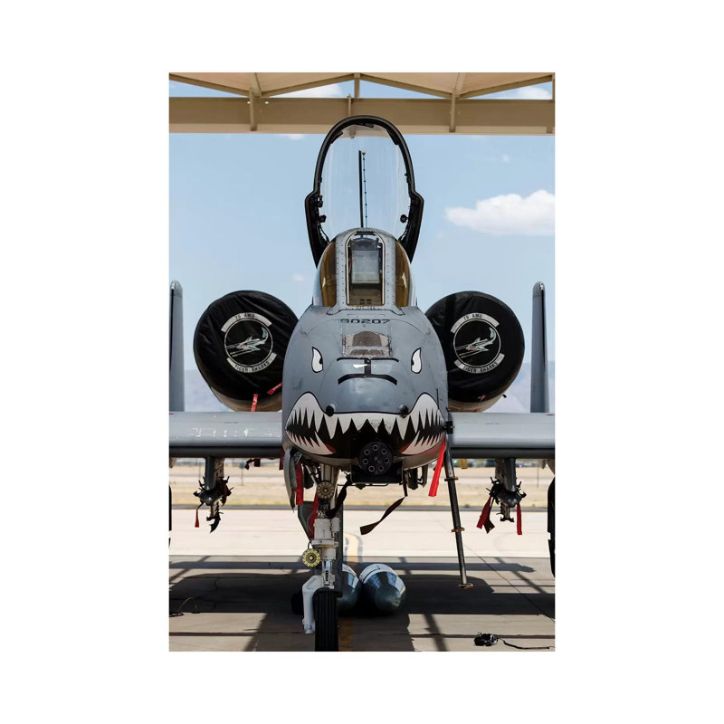 A US Air Force A-10 Thunderbolt II Parked At Davis Monthan Air Force Base by Rob Edgcumbe - Wrapped Canvas Print