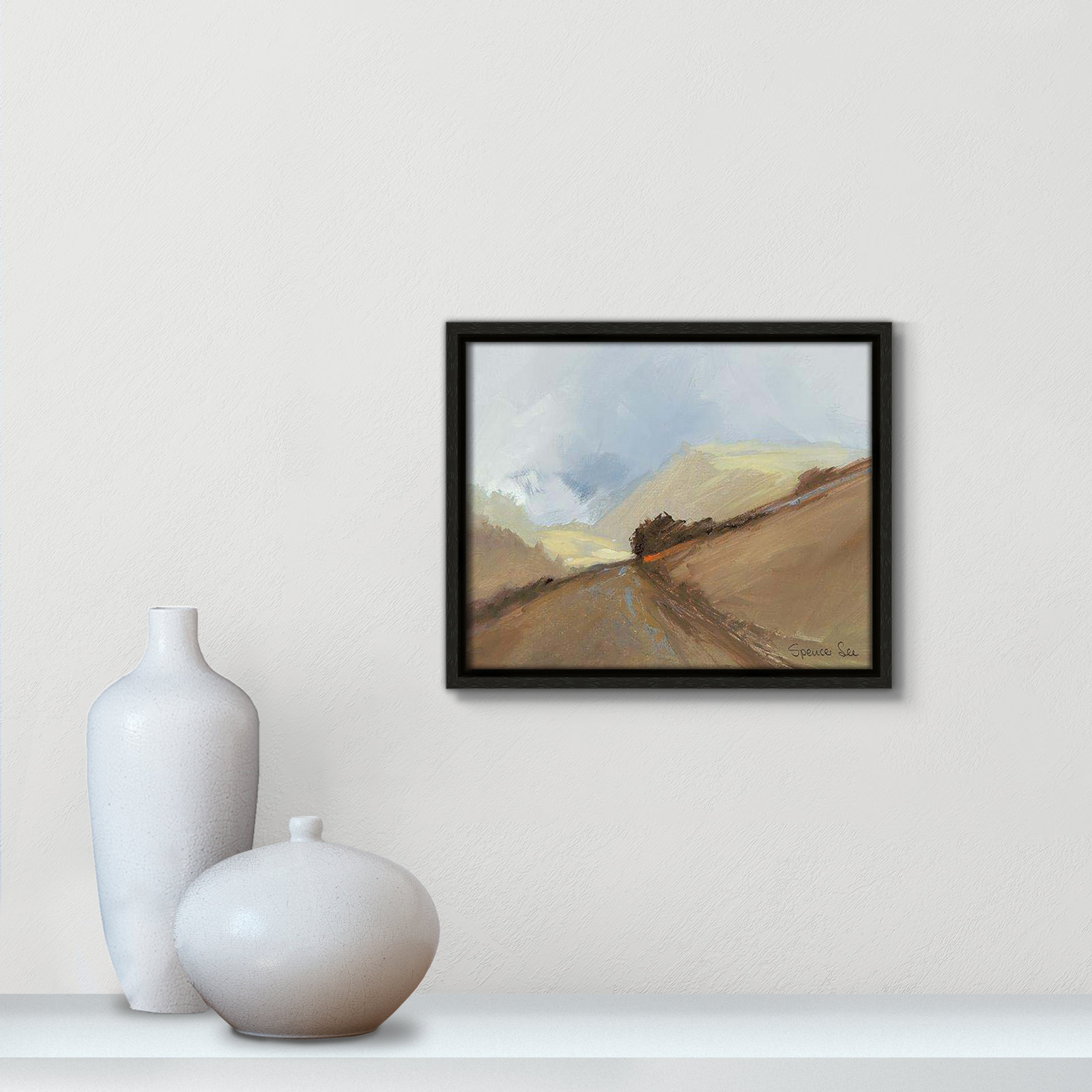 Heaven And Earth II by Spencer Lee, Espresso Framed, 9.5'' H x 11.5'' W x 2'' D