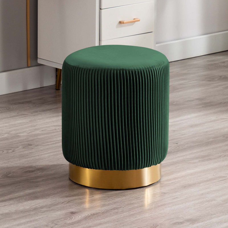 Ceilia Footstool, Dark Green