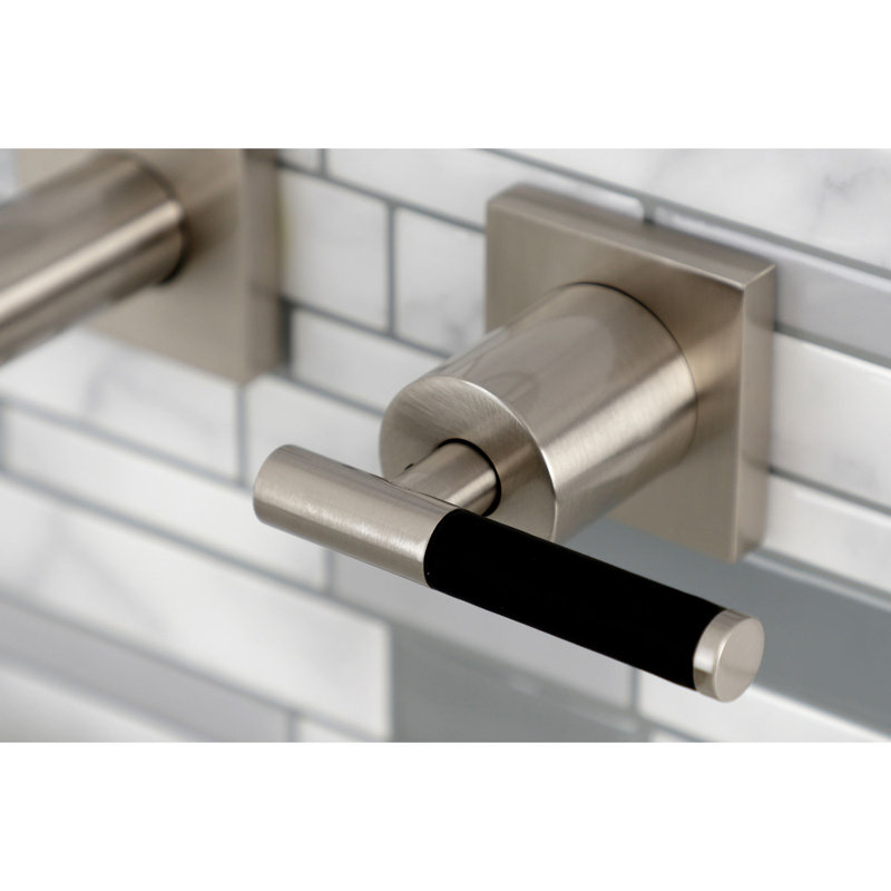Robinet de salle de bain mural Millennium, Nickel brossé, Levier