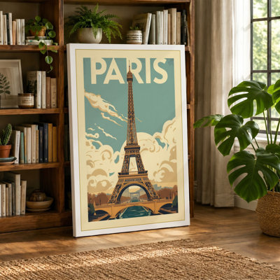 Postcard from Paris Vintage - Wrapped Canvas