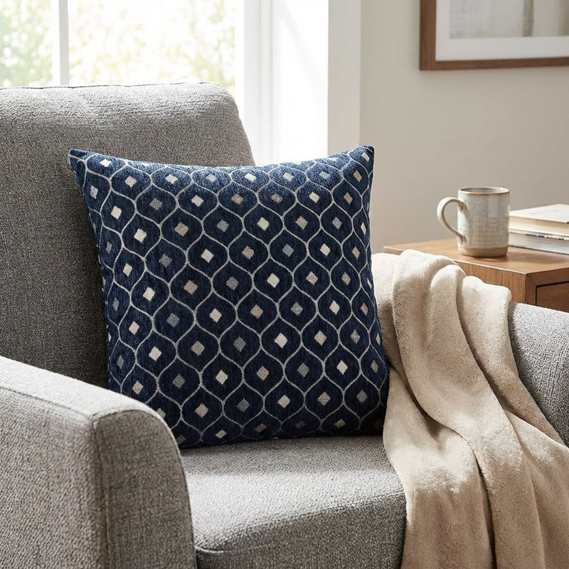 Oreiller luxueux bleu sarcelle, 22 po x 22 po, Coussin de sol