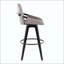Tabouret de bar à hauteur fixe avec pivot en bois avec repose-pieds rond en métal - ensemble de 2-2143936206