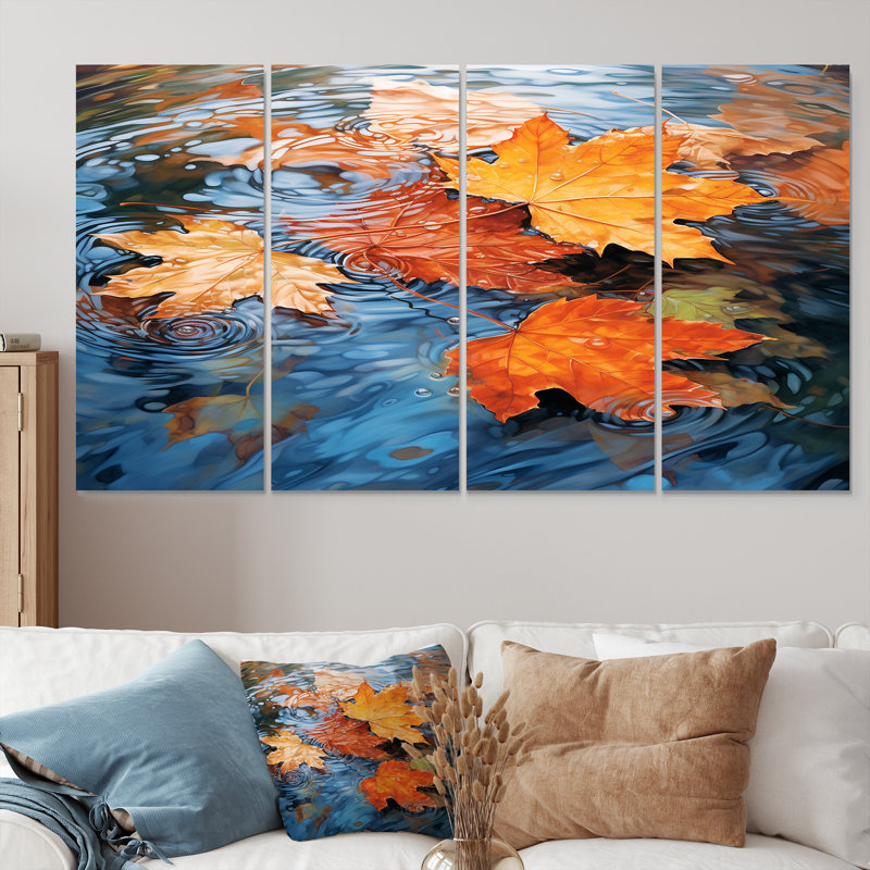 Carwile - Ensemble d'art mural 4 feuilles, H 28 po x l 48 po