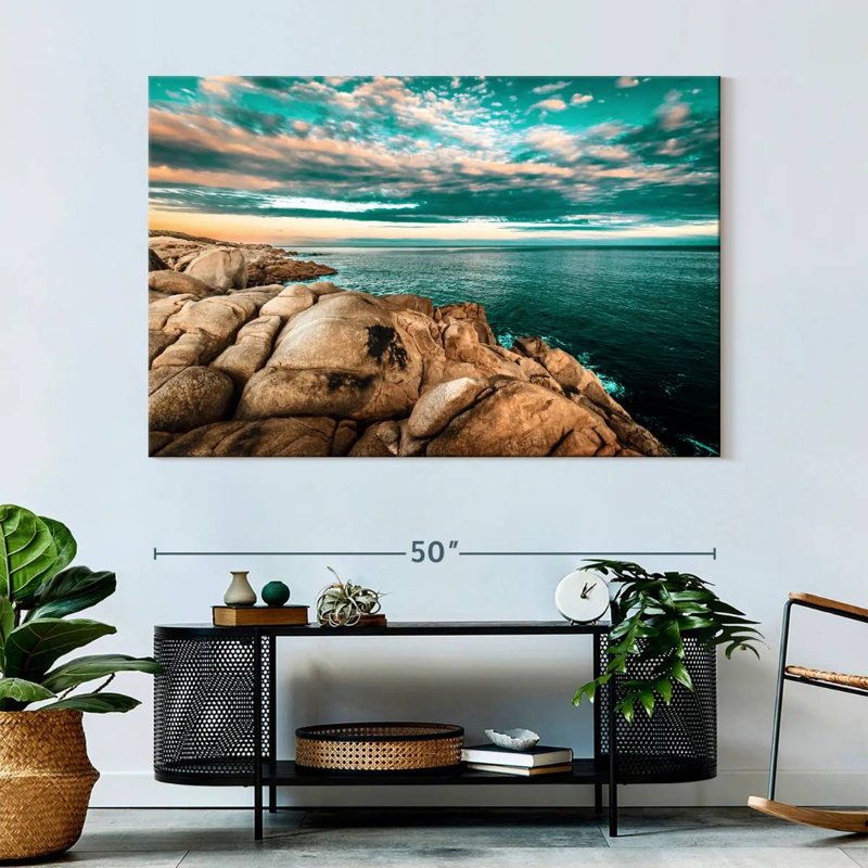 Gillard, paysage marin spectaculaire, H 34 po x l 51 po
