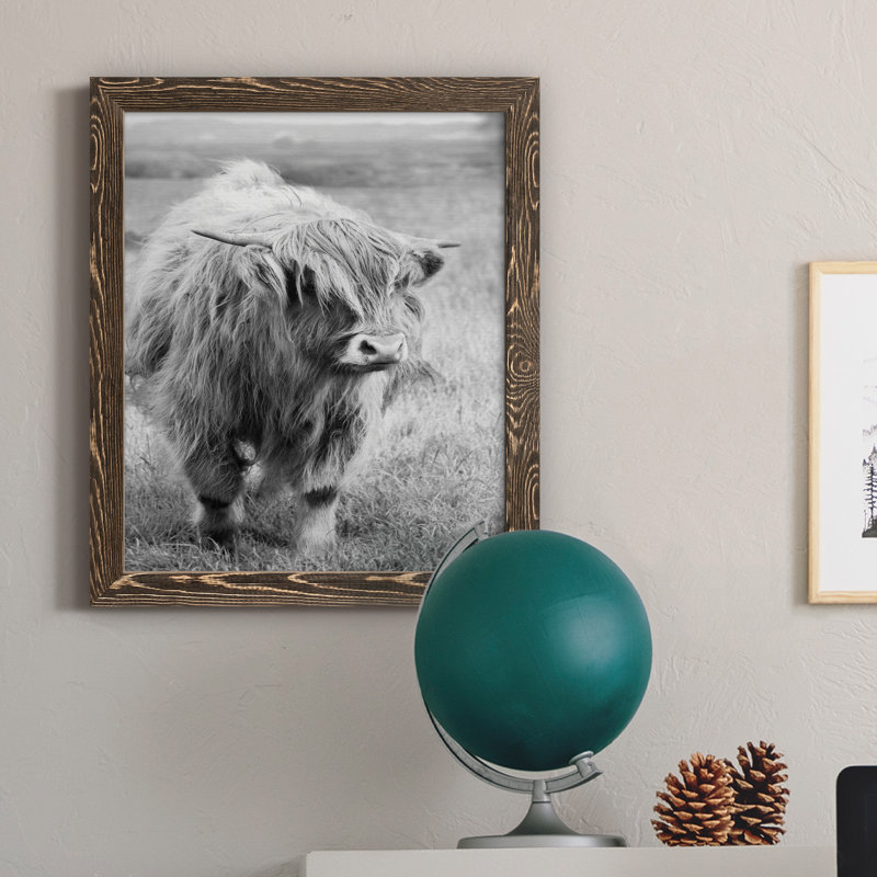 Gretna Green Highland - Photographie de cadre photo sur toile, H 24 po x l 18 po x P 1,5 po, Encadré de bois de noyer