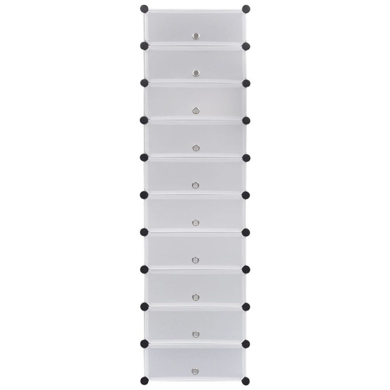 20 Pair Stackable Shoe Storage Cabinet