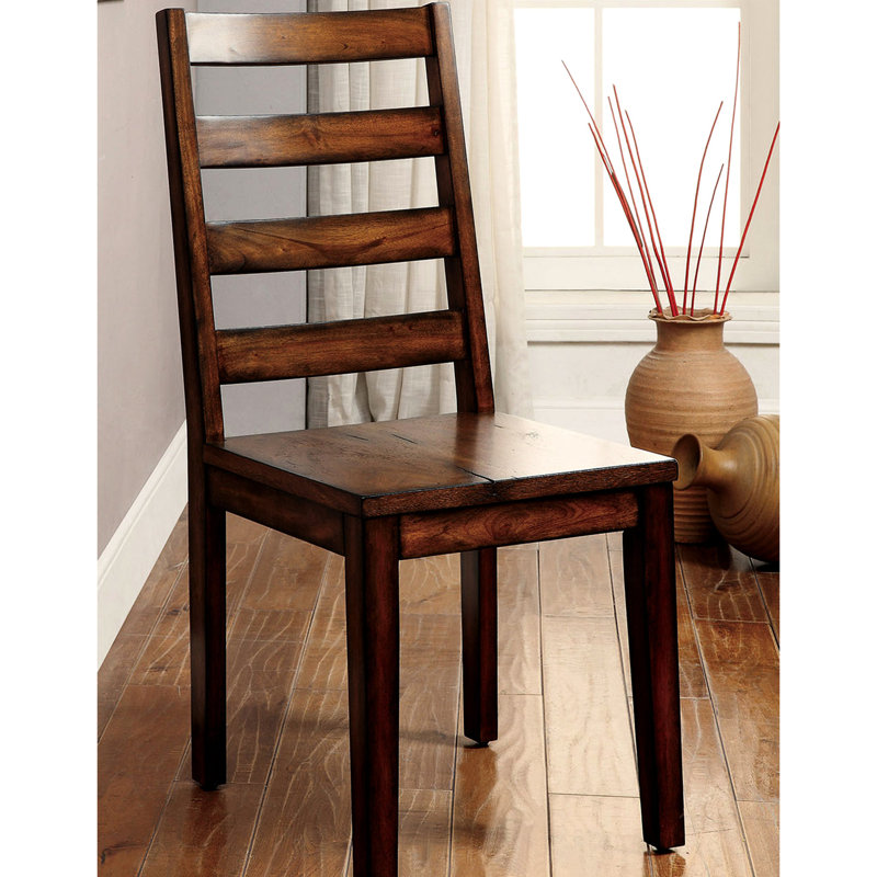 2 chaises en chêne tabac - Dossier pour la table de salle à manger