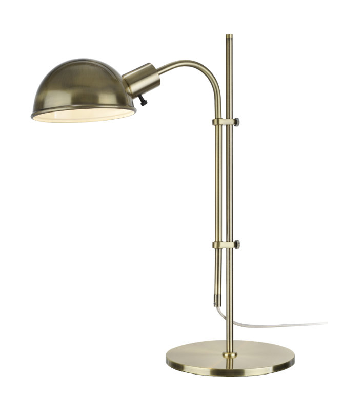 Adjustable Satin Nickel Outdoor Metal Desk Lamp, 27" High