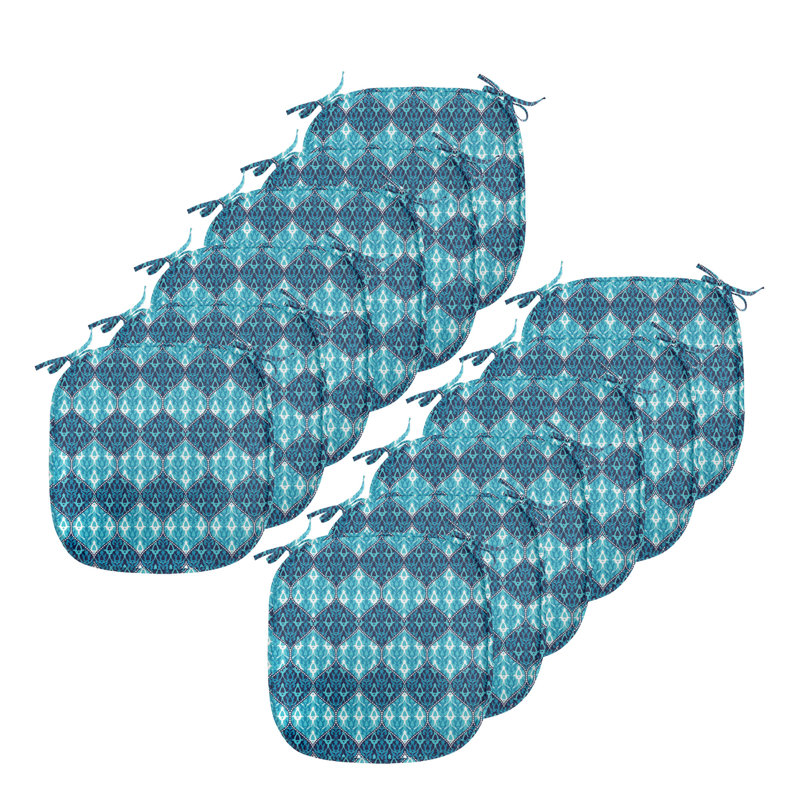Chair Pad Cushion, Pale Blue/Dark Blue
