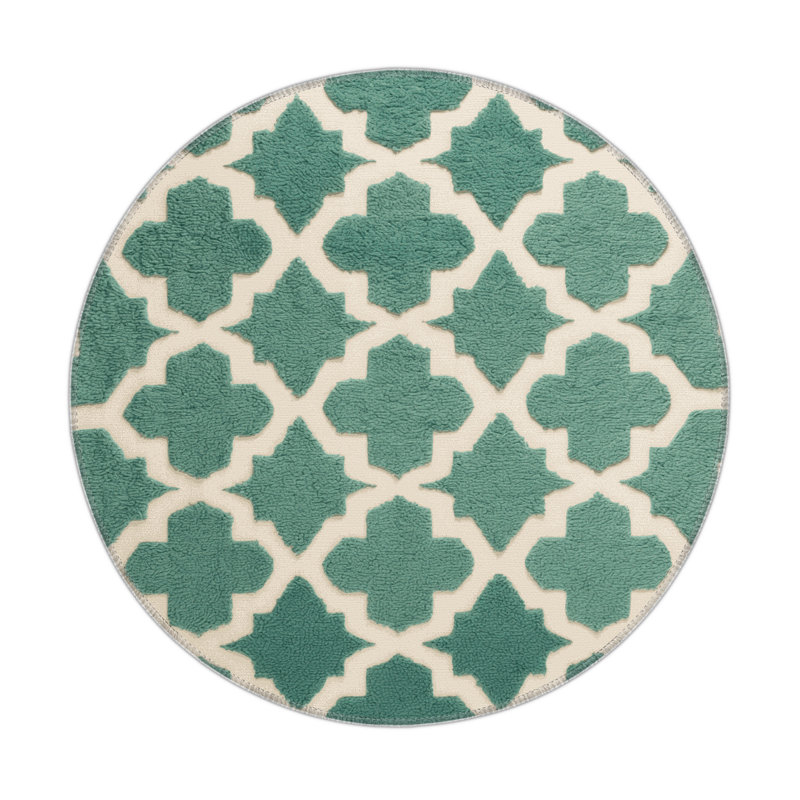Tapis vert intérieur et extérieur Trellis, Rond 5 pi