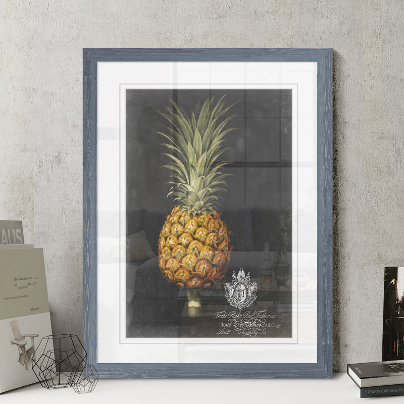 « royal brookshaw ananas ii » par paul cezanne-photo, reproduction d’art encadrée, H 22 po x l 18po x P 1,25 po, Blanc