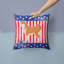 Coussin intérieur/extérieur bleu/rouge uni à motif patriotique-905682310