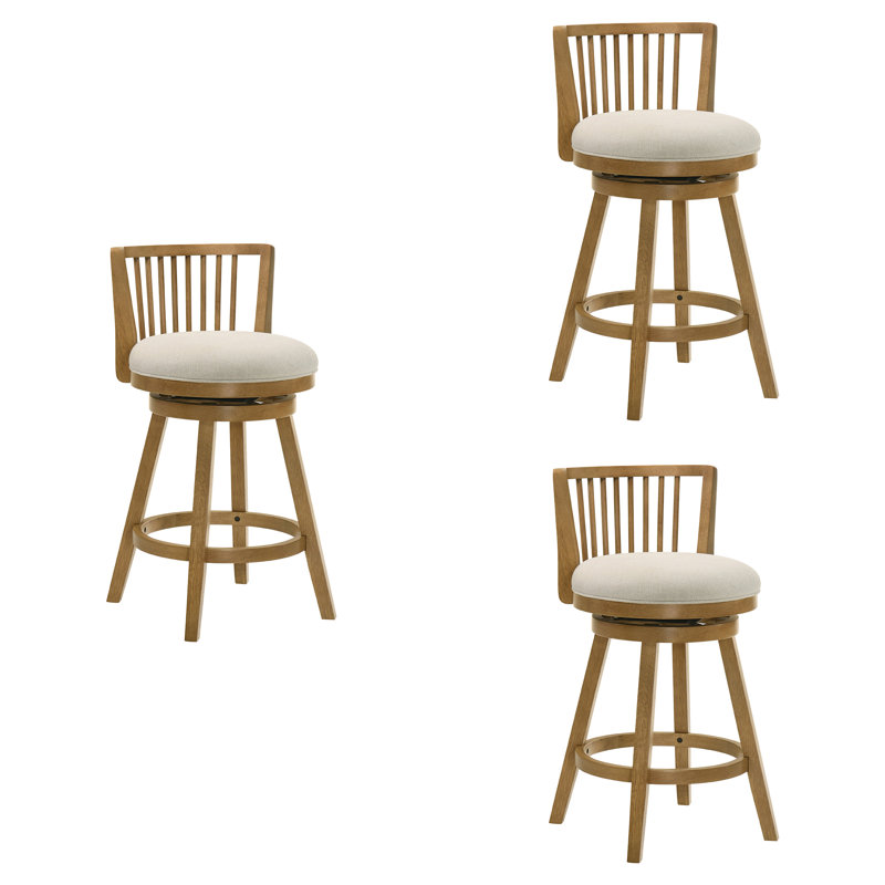 Tabouret de bar Drumrankin, Gris, Brun, Tabouret de comptoir (siège d'une hauteur de 26 p